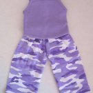 PURPLE CAMOUFLAGE PAJAMAS FIT AMERICAN GIRL DOLLS