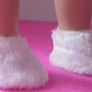 WHITE FLUFFY SLIPPERS FOR AMERICAN GIRL DOLL SHOES