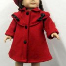 AMERICAN GIRL DOLL CLOTHES RED WOOL COAT & HAT