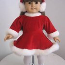 RED ICE SKATING OUTFIT & EAR MUFFS  FITS AMERICAN GIRL