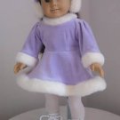 2 PIECE LAVENDER ICE SKATING OUTFIT FITS AMERICAN GIRL
