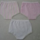 LOT OF 3 PAIRS OF PINK UNDERWEAR FIT AMERICAN GIRL DOLL