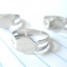 50 Silver Ring Blanks