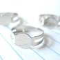 50 Silver Ring Blanks