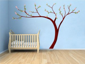 Kids Cherry Blossom tree vinyl wall decal