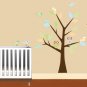 Kids tree vinyl wall decal with birds owls and pattern leaves so sweet for any nursery