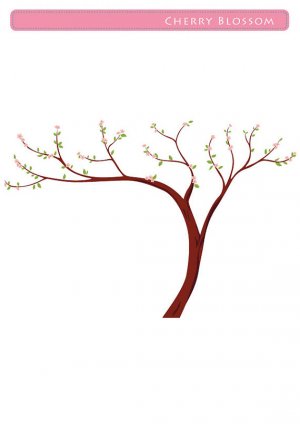 Cherry Blossom tree vinyl wall decal