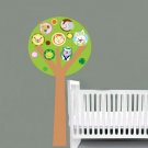 Kids round circle tree vinyl wall decal bunny Elephant with Carter's Forest Friends