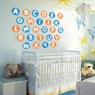 Kids Alphabet in circles A-Z vinyl wall decal