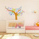 Kids tree vinyl wall decal Floral with leaves great for any nursery