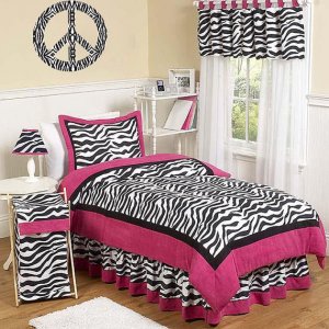 Kids Peace sign vinyl wall decal Zebra print black n white can make any color