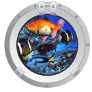 Port hole of fish vinyl wall decal great for any nursery kids room of any wall