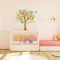 Polka dot tree vinyl wall decal with owl birds butterfly's