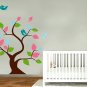 Kids fun tree vinyl wall decal with birds and butterfly's