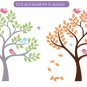 Nursery Kids tree vinyl wall decal with 3 birds and butterfly's