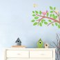 ON SALE Kids tree branch vinyl wall decal with 4 penelope birds and leaves