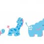 children vinyl wall decal set of 3 giraffe elephant turtle great for nursery kids room or playroom