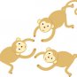 kids vinyl wall decal set of 3 monkeys great for nursery or kids room