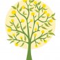Lemon tree vinyl wall decal coordinates with Oh, What a Beautiful Morning Crib Bedding