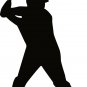 Kids vinyl wall decal baseball player we can do any color any size