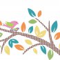Kids tree branch vinyl wall decal with 4 birds coordinate Migi Little Tree bedding by Bananafish