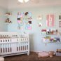 Kids initial monogram patchwork HOPE vinyl wall decal letters