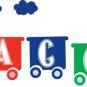 Kids initial monogram Train with childs name vinyl wall decal cute for any nursery or boys room
