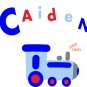 Modern Kids childrens Train with childs name vinyl wall decal