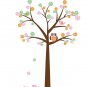 Kids tree vinyl wall decal with birds owl children nursery playroom wall stickers