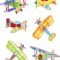Kids childrens vinyl wall decal Vintage AirPlanes set of 6 Great for boy nursery
