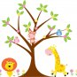 ON SALE Kids tree set Everything you need owls monkey lion giraffe flowers vinyl wall decal