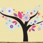 Kids tree vinyl wall decal Floral with leaves great for any nursery or girls room