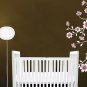 white flower Blossom tree branch vine vinyl wall decal Great for a nursery or any room