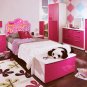 Kids Vinyl wall decal Headboard monogram initial or name peace signs flowers