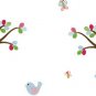 Kids tree branch set of 3 vinyl wall decal with 5 birds and butterflies Cute for nursery kids room