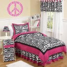 Kids Peace sign vinyl wall decal Zebra print pink n white can make any color