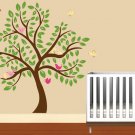 Kids childrens tree vinyl wall decal with 10 penelope birds and leaves 84" tall