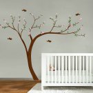 Kids Cherry Blossom tree vinyl wall decal 108"x84" with 4 FREE birds so cute