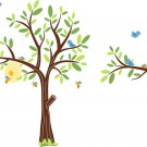 Kids vinyl wall decal Tree with a tree branch set with birds bee hive and bumble bees