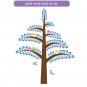 ON SALE Kids pine tree vinyl wall decal with 5 birds and flowers