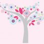 Kids teen children's flower tree vinyl wall decal