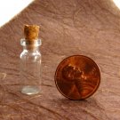 10pcs 24mm x 9mm Clear Glass Tiny Bottle Vials with Free Eyehooks