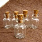 10pcs 24x15mm Clear Glass Tiny Bottle Vials with Free Eyehooks