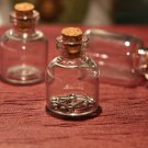 10pcs 28x20mm Clear Glass Bottle with cork and Free Eyehooks
