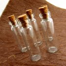 10pcs 40x11mm Clear Glass Tiny Bottle Vials with Free Eyehooks