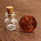 5pcs 18x15mm Clear Glass Tiny Bottle Vials with Free Eyehooks