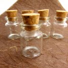 5pcs 30x20mm Clear Glass Tiny Bottle Vials with Free Eyehooks