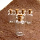 5pcs 32x15mm Clear Glass Tiny Bottle Vials with Free Eyehooks