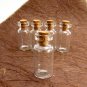 5pcs 32x15mm Clear Glass Tiny Bottle Vials with Free Eyehooks