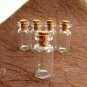5pcs 35x15mm Clear Glass Bottle with cork and Free Eyehooks